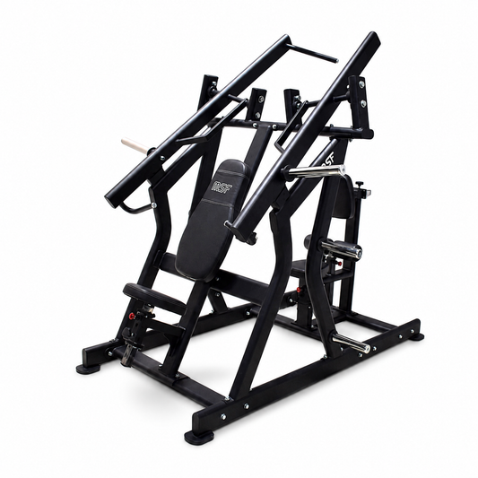 Lat Pull Down Seated Rowing Chest Press Plate Loaded Max Pro Series.
