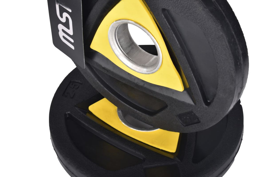 Weight Plate Tri Grip Rubberize