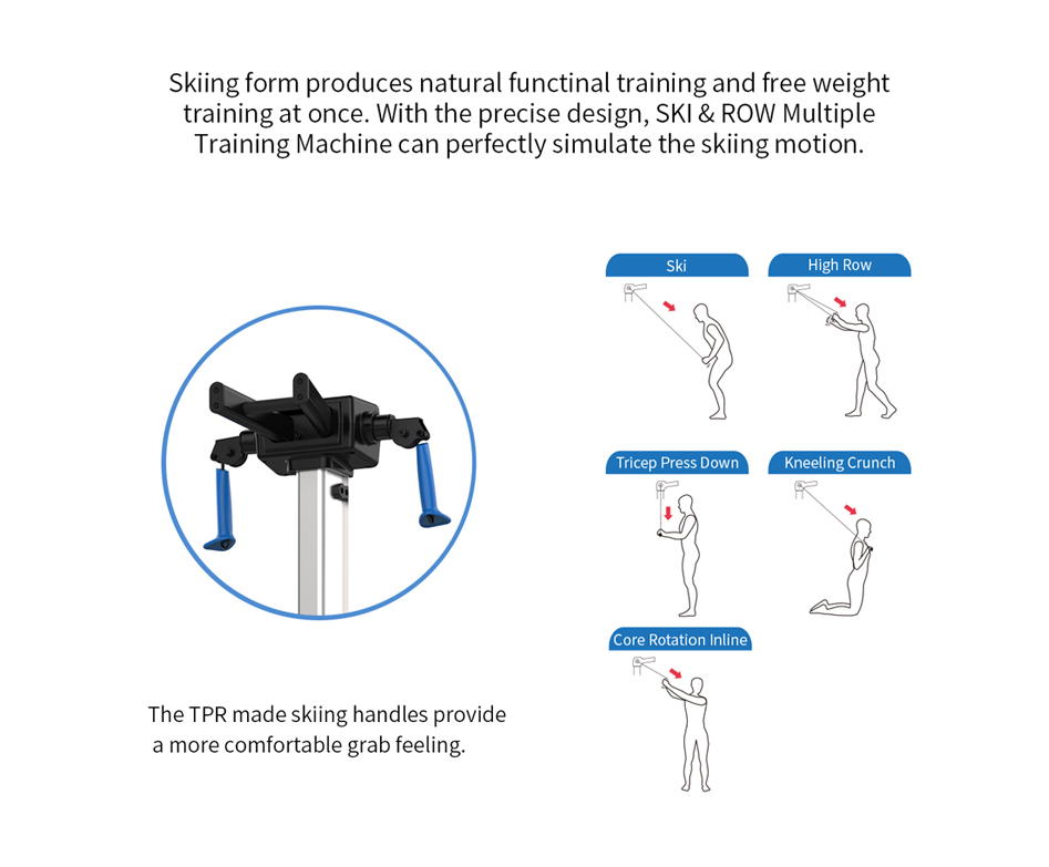 Impulse HSR 007 SKI & ROW Multiple Training Machine