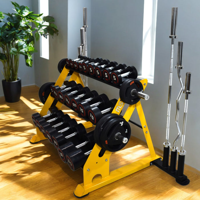 Dumbbell Stand 3 Steps 3in1 (For Dumbbells, Plates & Rods)