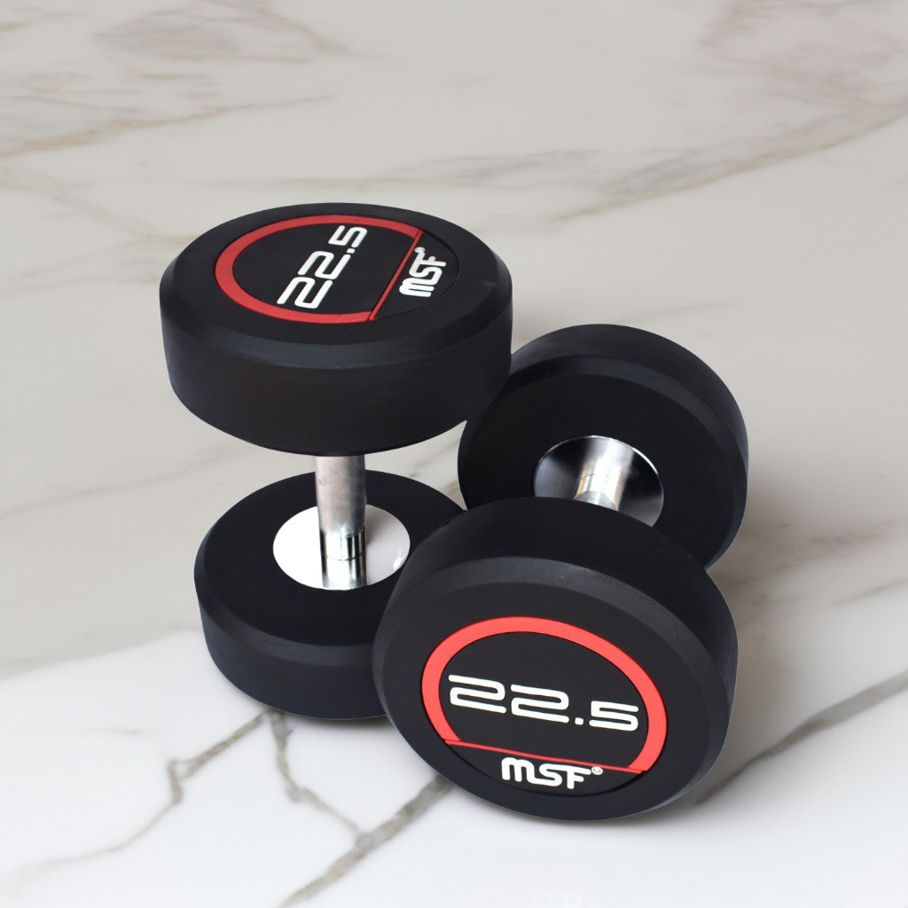 Round Rubber Coated Dumbbells (Imported)