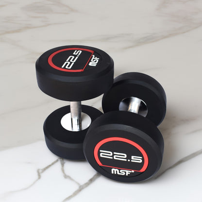 Round Rubber Coated Dumbbells (Imported)