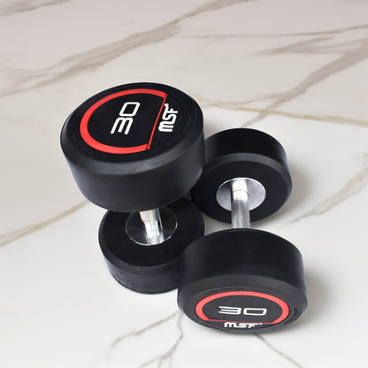 Round Rubber Coated Dumbbells (Imported)