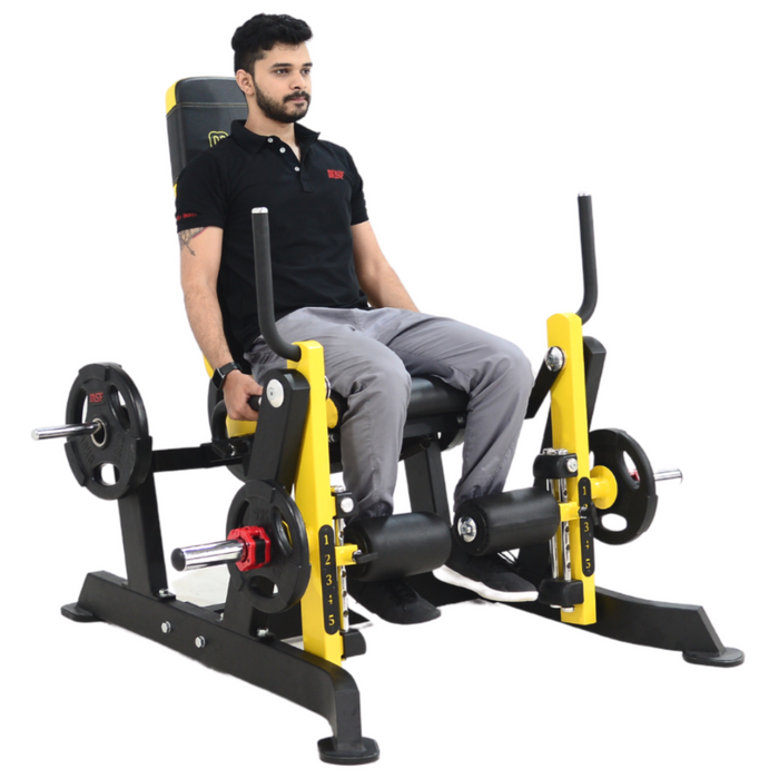 Leg extension weight discount machine