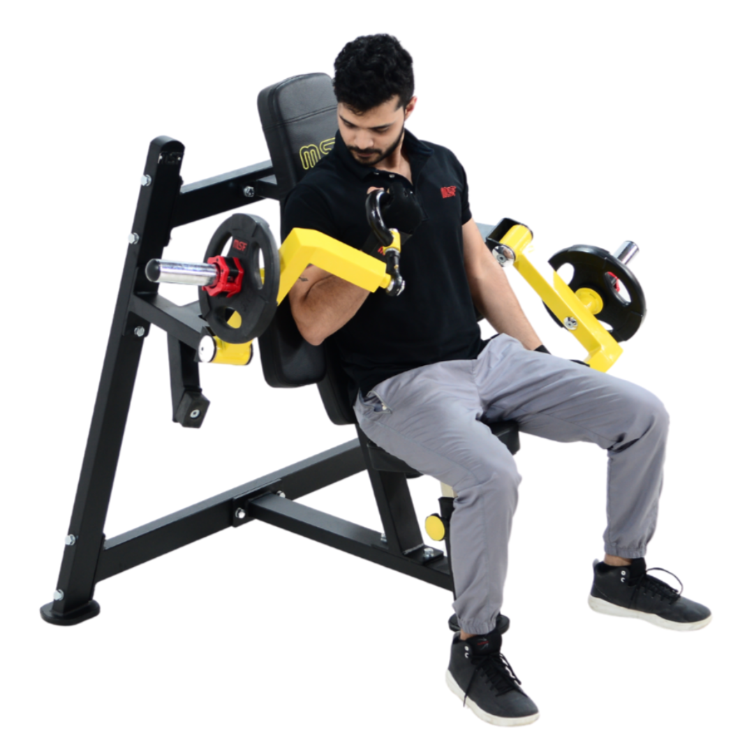 Bicep Curl Isolateral Plate Loaded Machine