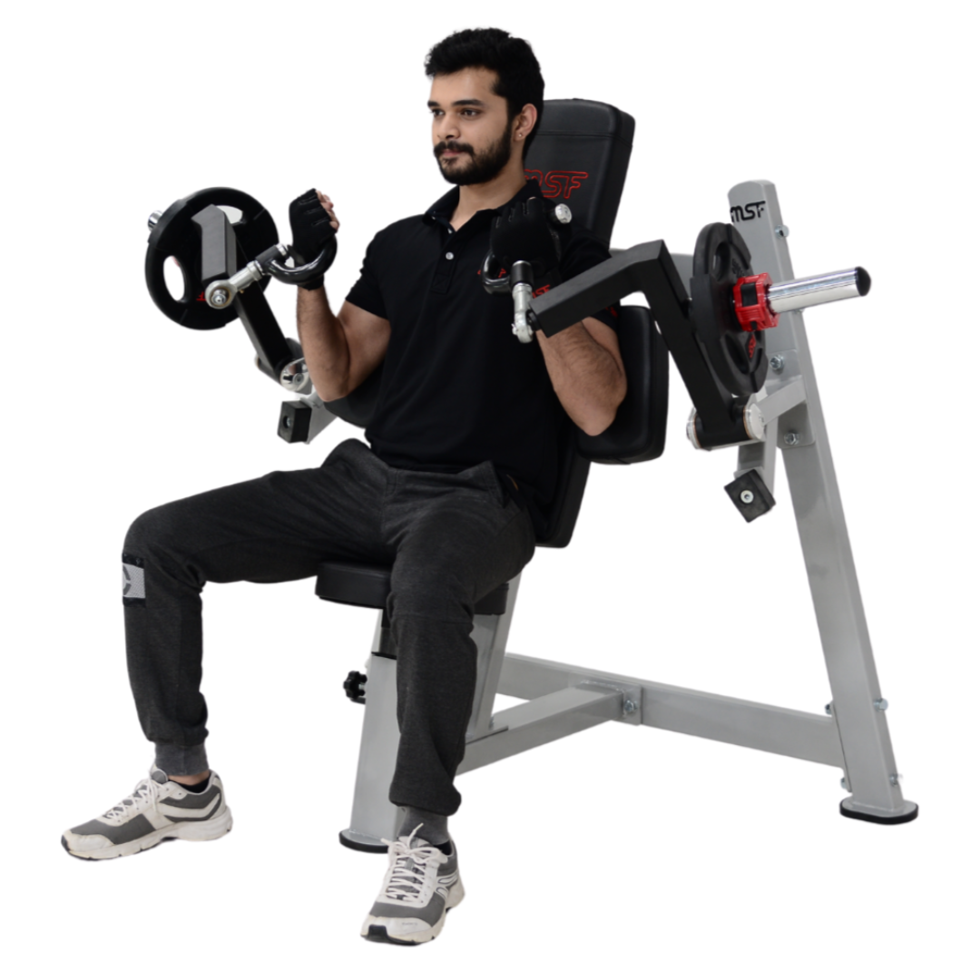 Bicep Curl Isolateral Plate Loaded Machine