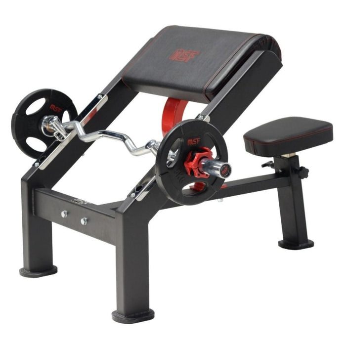 Segawe Adjustable Commercial Preacher Curl Bench – Seated Dumbbell & Barbell Station, 550 Lb Capacity