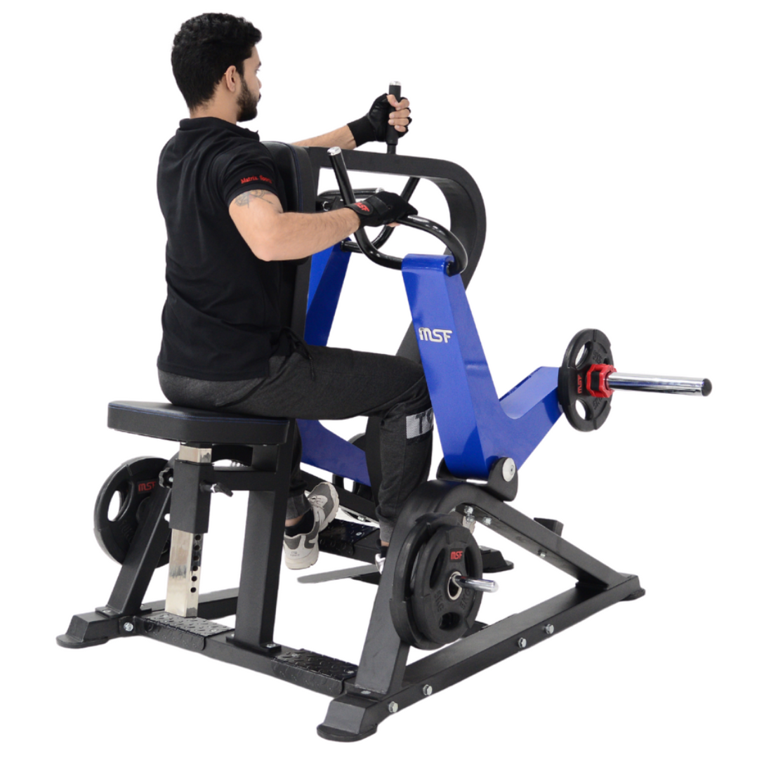 Seated Rowing with Chest Support (Plate Loaded) — MSFFIT